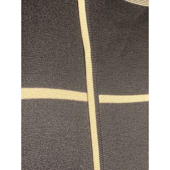 Vintage Carducci Black White Grid Minimalist Short Sleeve Sweater Knit ~ Sz L - Picture 6 of 8